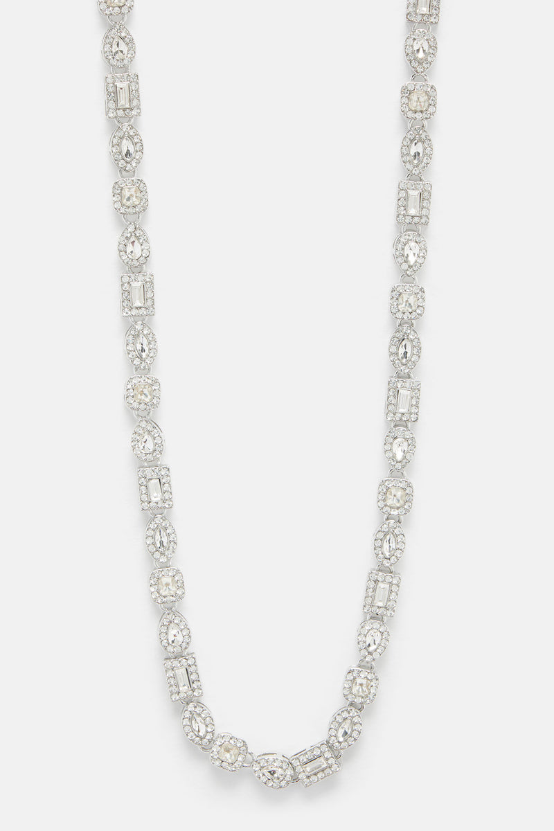 Clear As Ice Chain Necklace - Silver