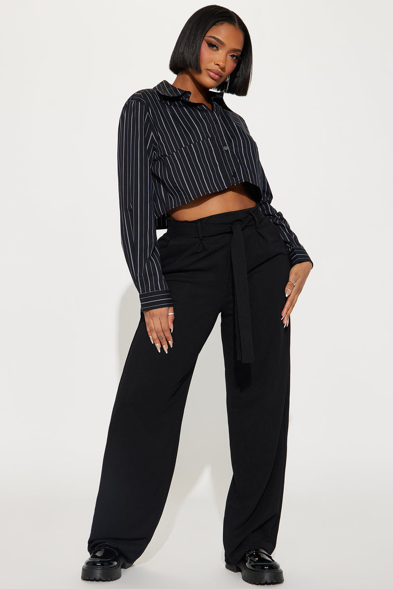 High waist black trousers, Designer Collection, Coveti