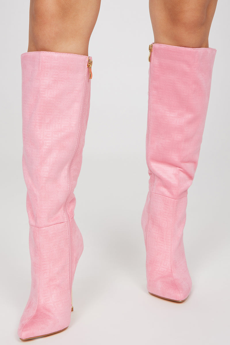 Fashion nova sales pink boots