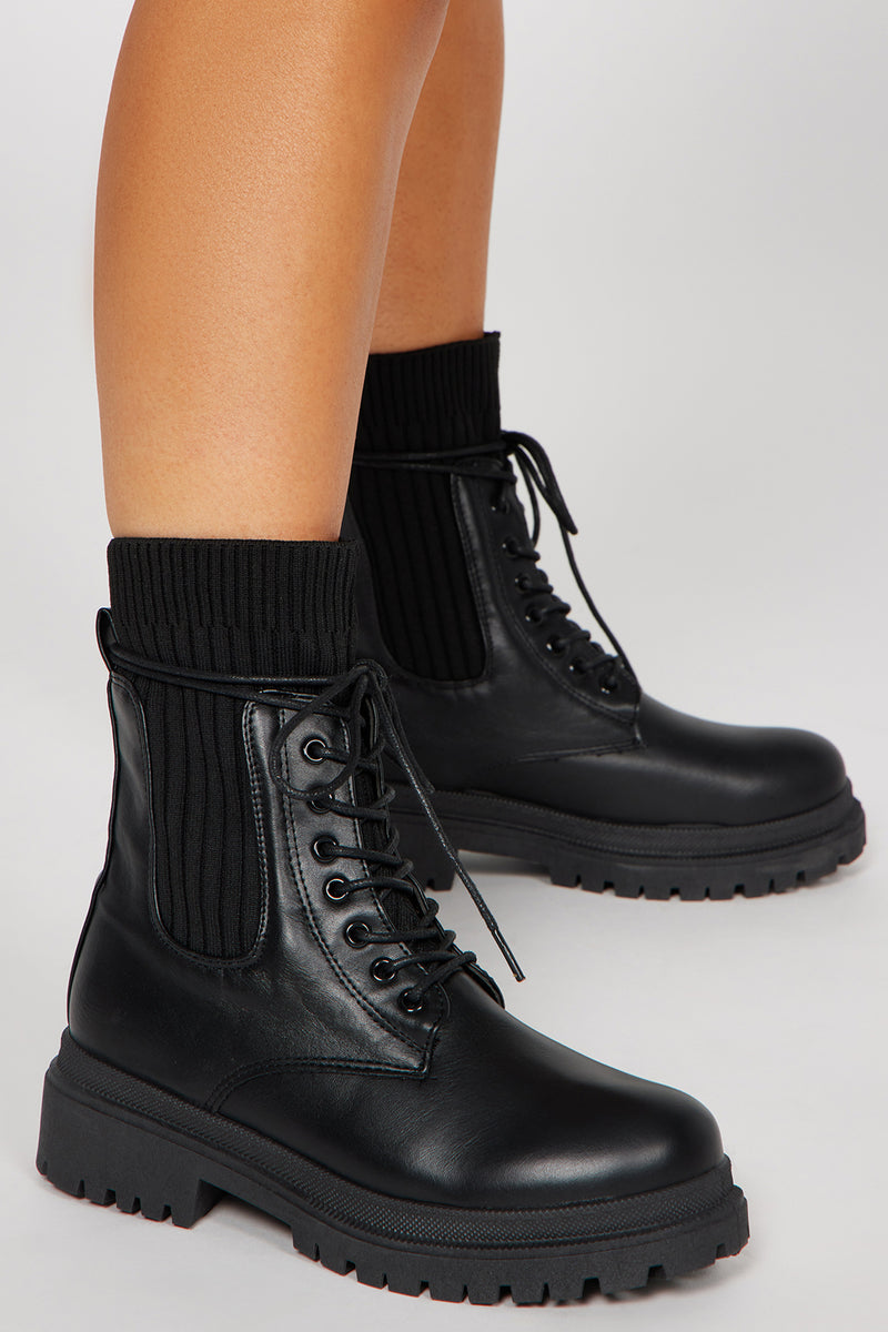 Just The Intro Combat Boots - Black, Fashion Nova, Shoes