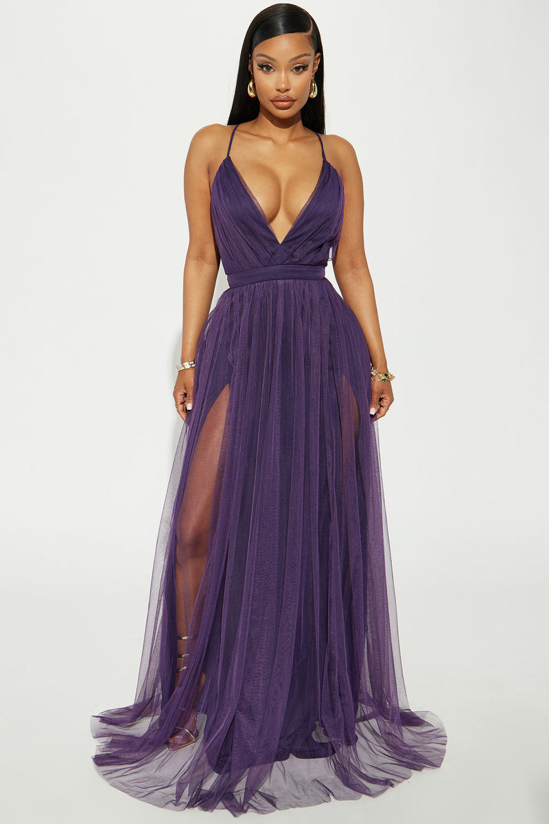 Eggplant purple sale prom dresses