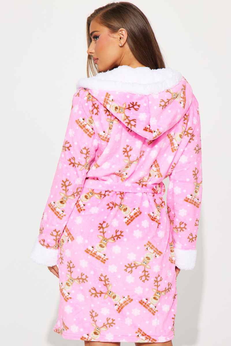 Love Language Plush Robe - Pink, Fashion Nova, Lingerie & Sleepwear