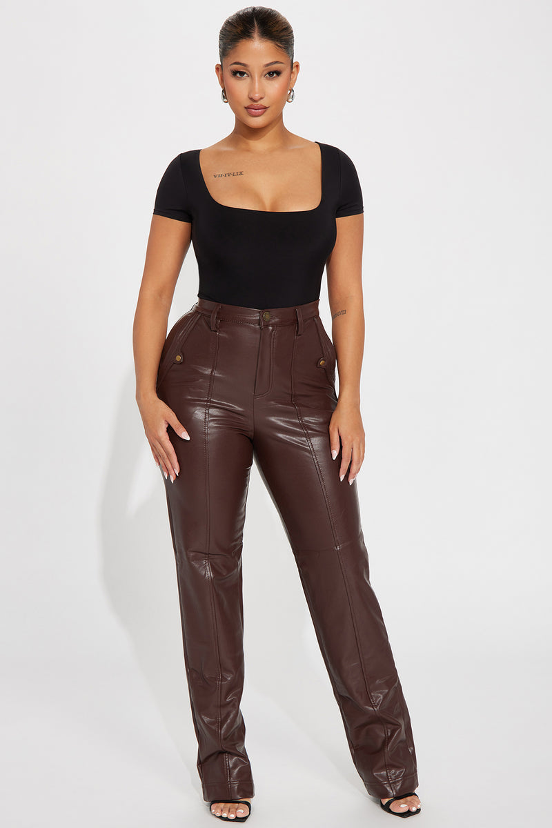 Faux Leather Pant Set: Dalana TheHouseOfRoseCollection.Com  @thehouseofrosecollection
