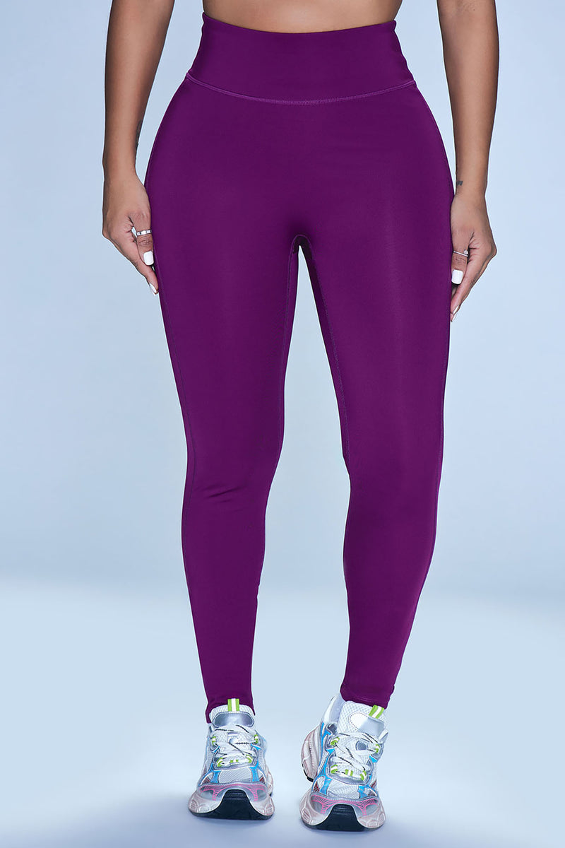 Mid Waist Purple Nylon Spandex Women Leggings, Casual Wear, Slim Fit at Rs  550 in Noida