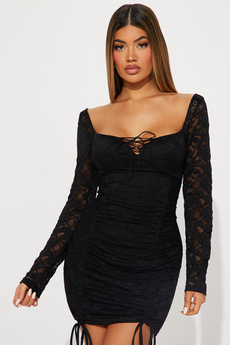 Carolina Lace Mini Fashion Dress Fashion Black Nova, | Dresses - | Nova