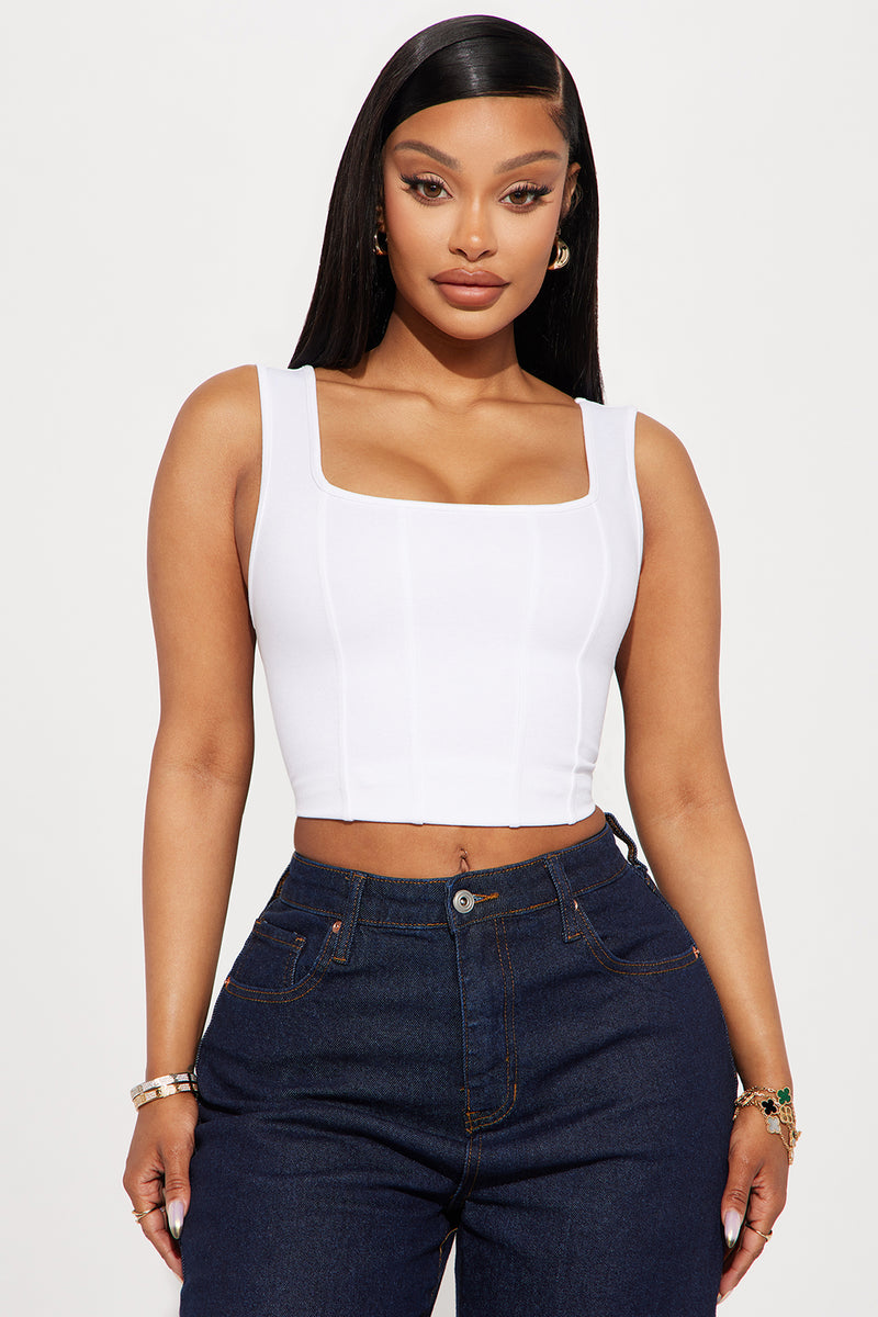 ELIZA knit corset tank top - HUSH