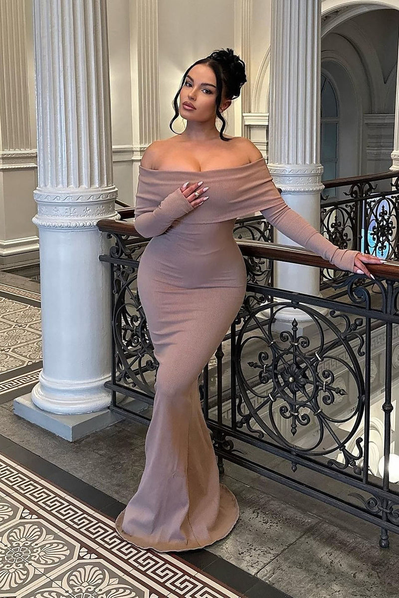 Nayeli Snatched Maxi Dress - Nude | Fashion Nova, Dresses | Fashion Nova