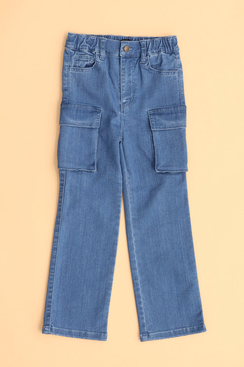 Mini Half Pipe Cargo Skater Jeans - Medium Blue Wash | Fashion
