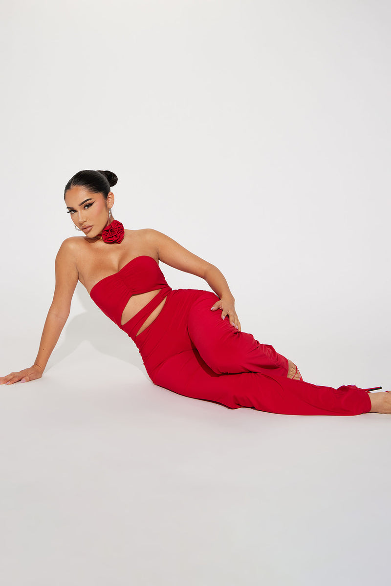 Women's Ready for You Jumpsuit in Red Size Xs by Fashion Nova