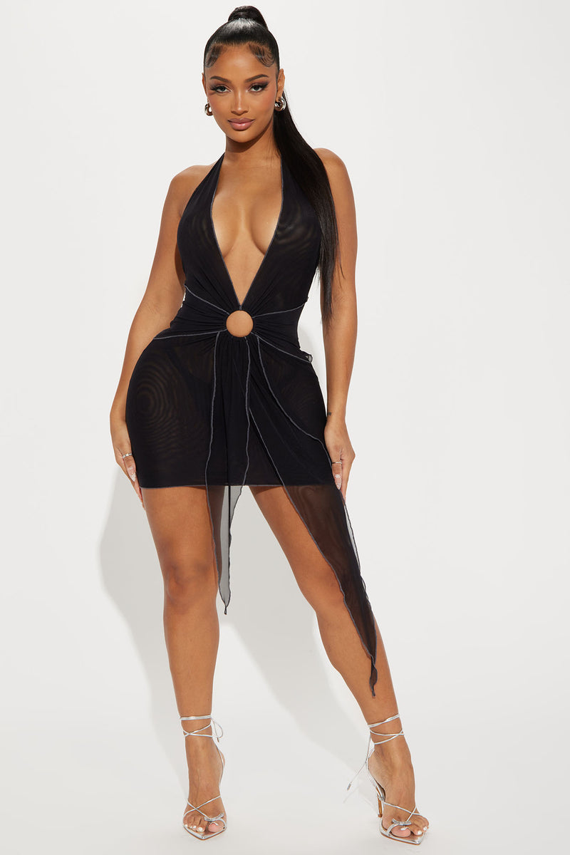 Mila Corset Mini Dress - Black, Fashion Nova, Dresses