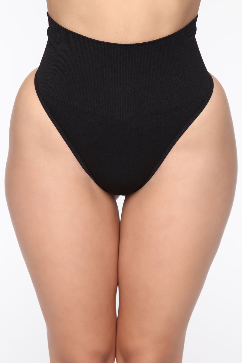 Fashion Nova Shapewear tummy control thong - small black