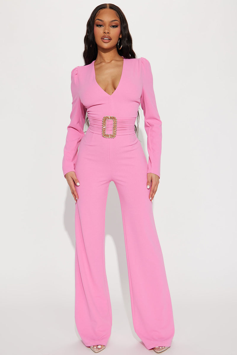 Bailey Embellished Jumpsuit - Pink