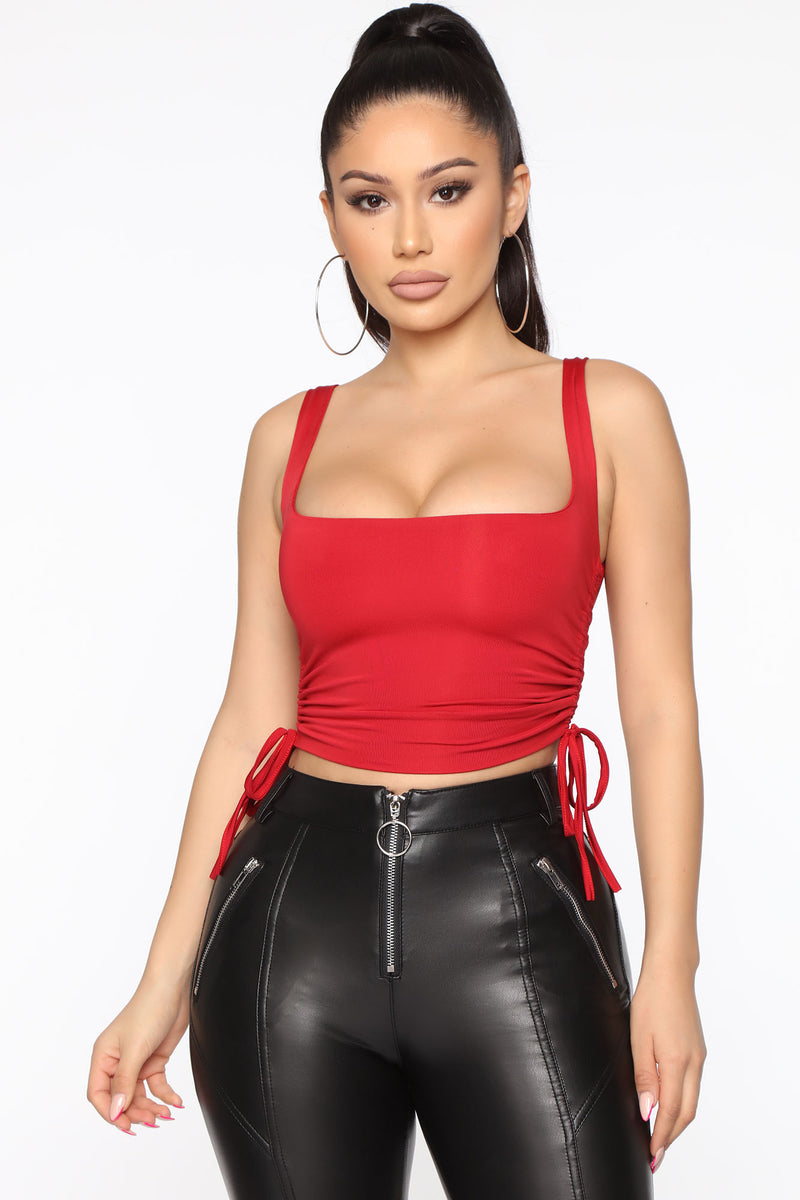 Not Coming Home Top Red Fashion Nova Knit Tops Fashion Nova