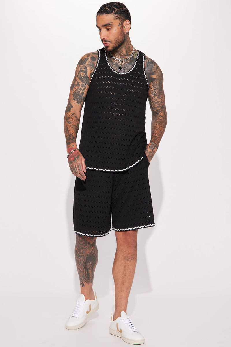 Oversized Bandana Basketball Knitted Shorts