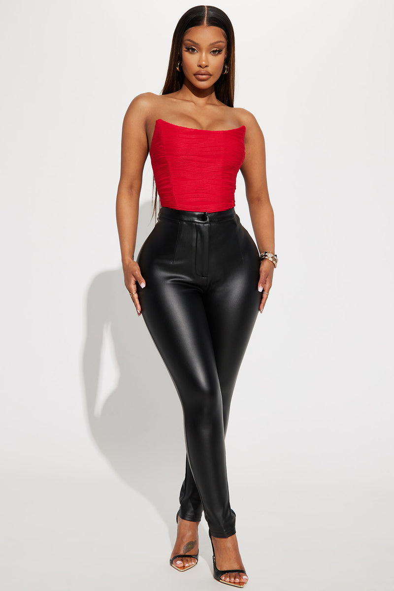 Dream Date Corset Bodysuit - Red, Fashion Nova, Bodysuits