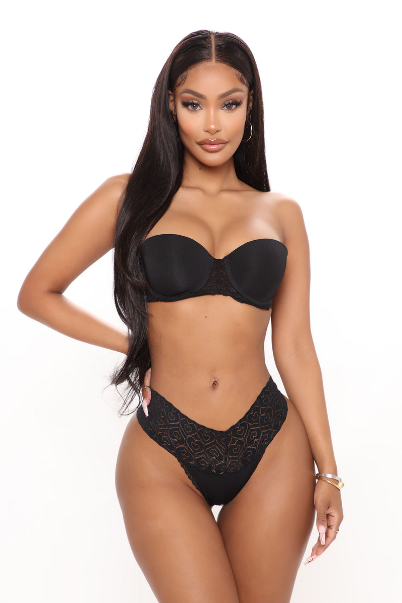 Comfortable With You Butterfly Thong - Black, Fashion Nova, Lingerie &  Sleepwear