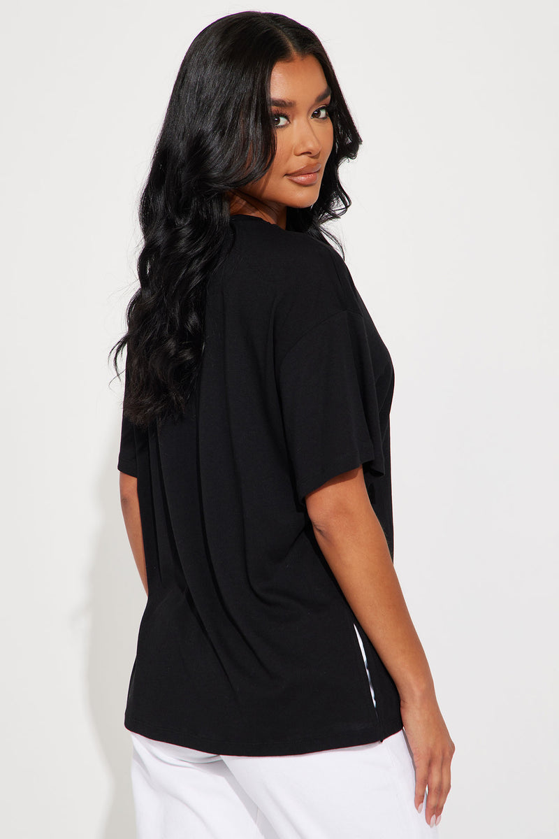 Black Oversized Boyfriend T Shirt