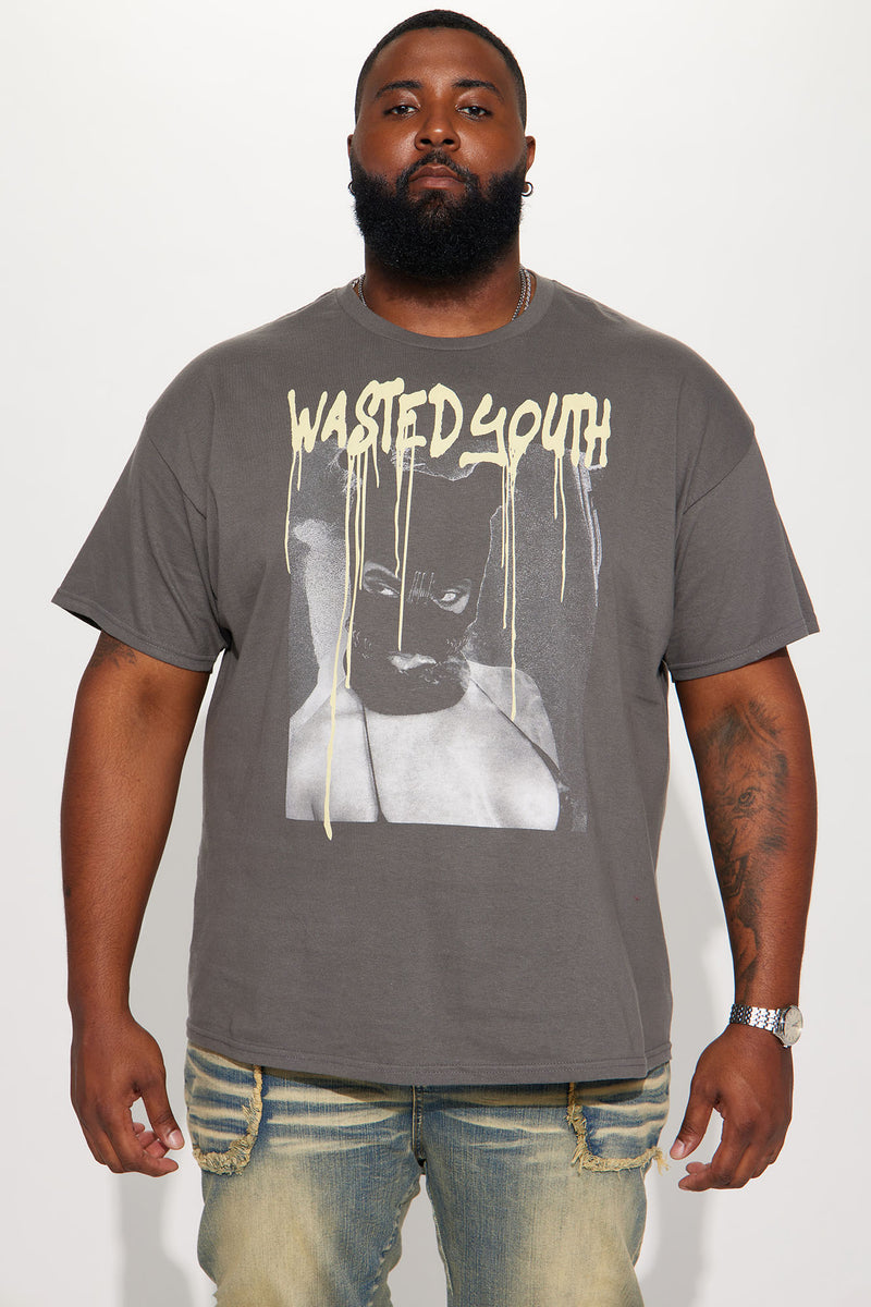 Wasted Youth Short Sleeve Tee - Charcoal