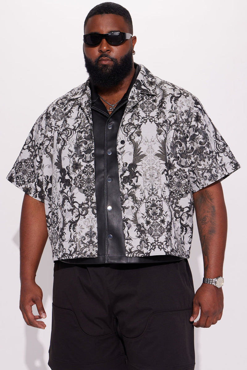 Greener Pastures Cropped Button Up Shirt - Multi Color, Fashion Nova, Mens  Shirts