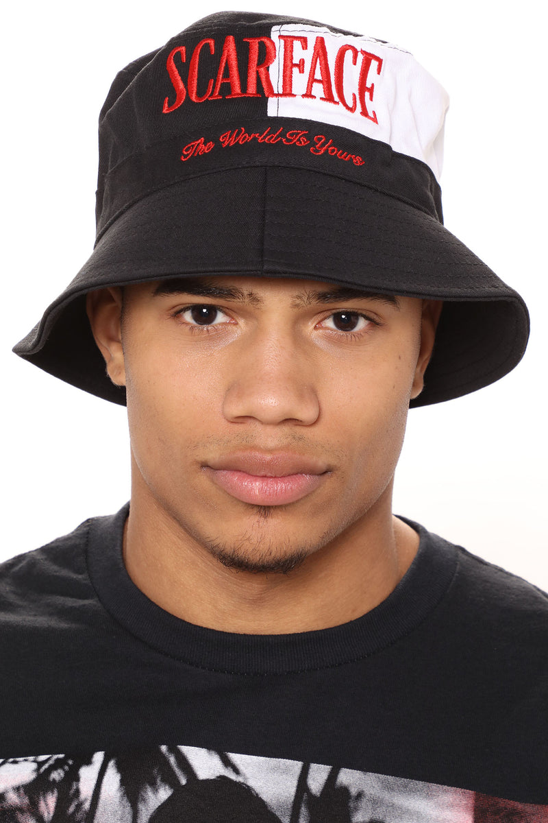 Scarface Bucket Hat | Black Fashion Nova Accessories Fashion - Mens Nova, 