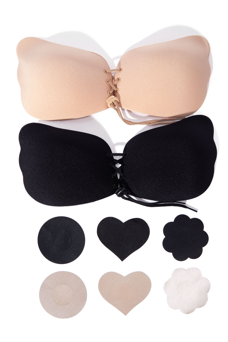 Tear Drop Pull Invisible Bra Cups - Nude