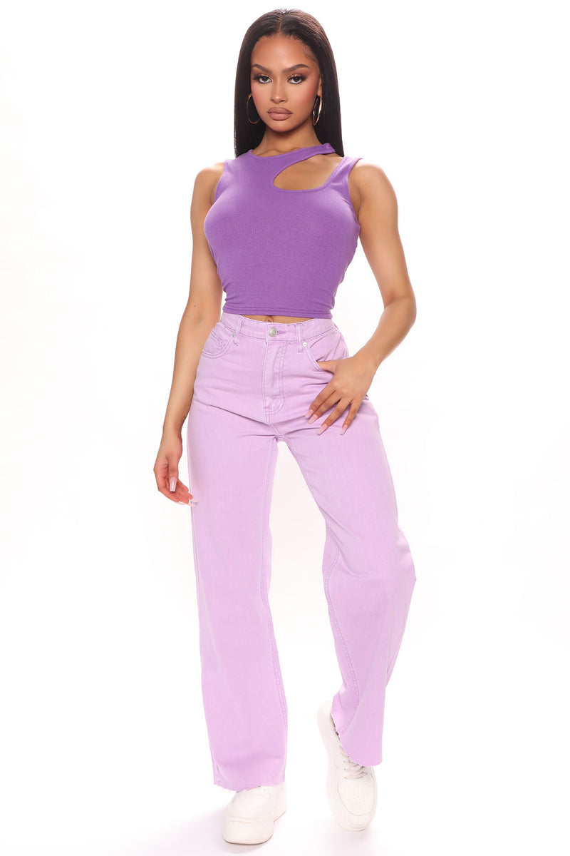 Fashion Nova Women's Plus Size 1X Purple Take Me As I Am Sleeveless Top  NWT