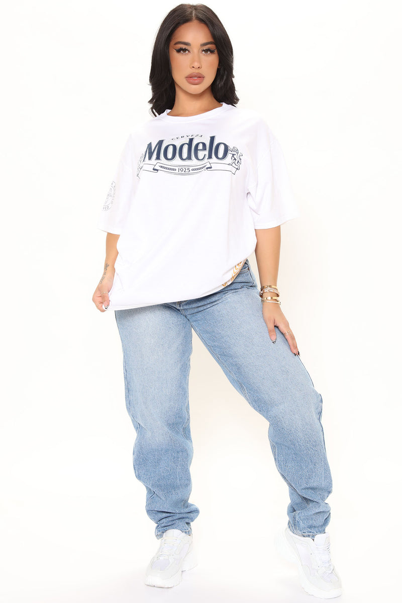 Modelo Jersey Tee - White  Fashion Nova, Screens Tops and Bottoms