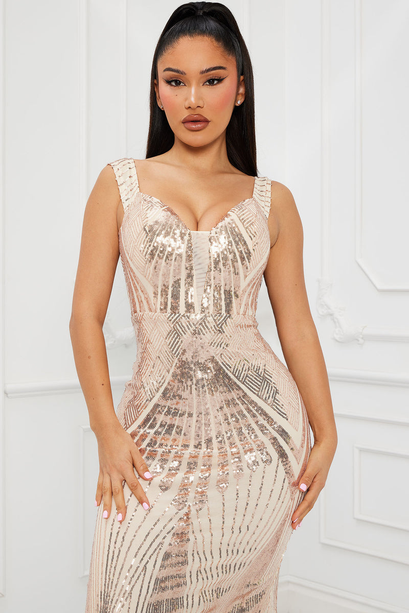 Metz Sequin Maxi Dress Champagne Fashion Nova Dresses Fashion Nova 