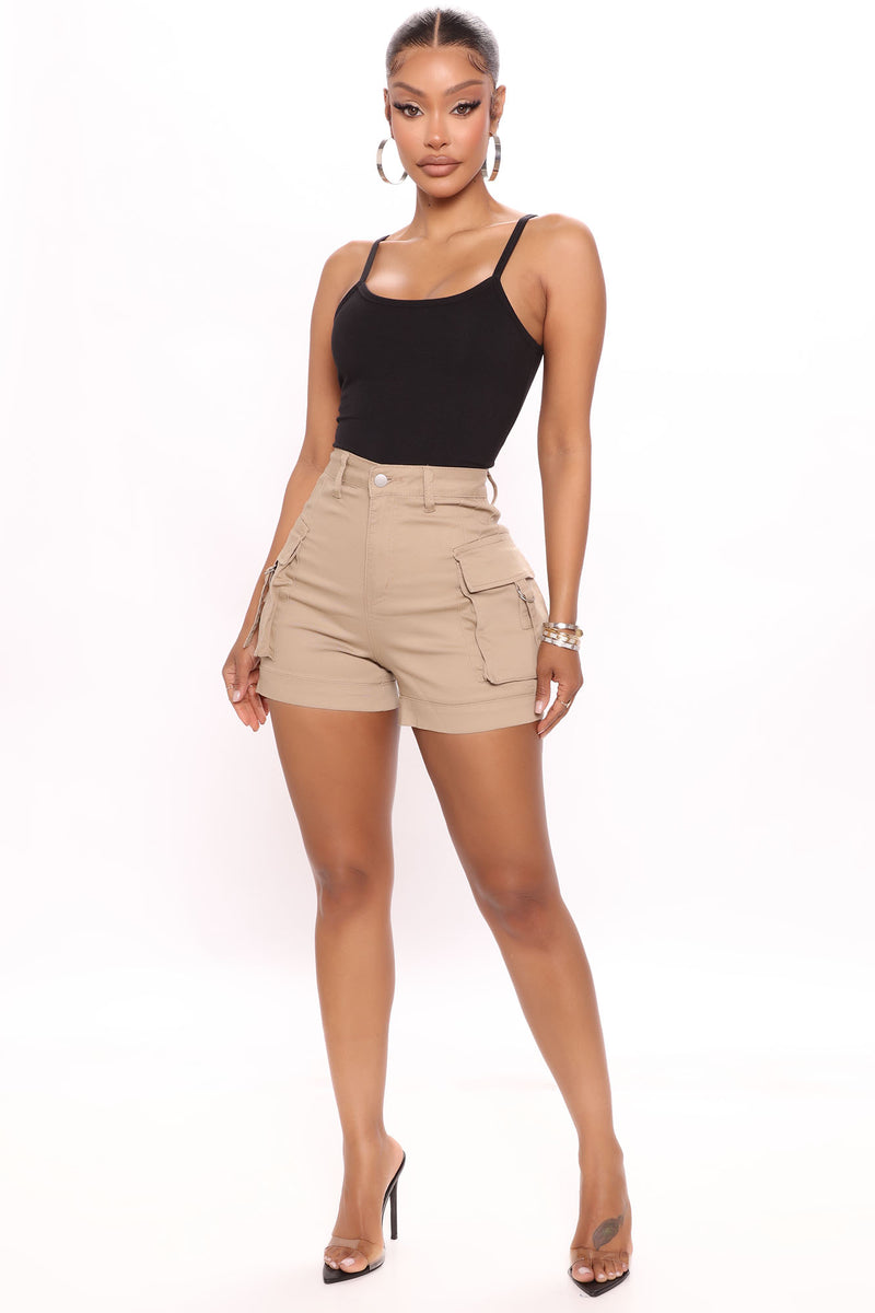 Khaki shorts sale fashion