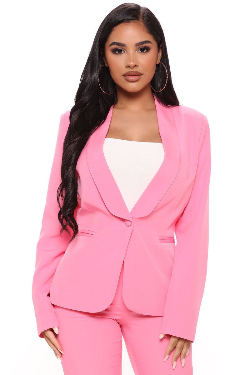 CEO Vibes Blazer Set - Pink, Fashion Nova, Matching Sets