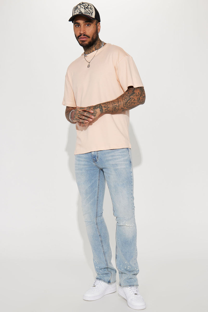 Because I Feel Like it Short Sleeve Crew Tee - Cream, Fashion Nova, Mens  Tees & Tanks