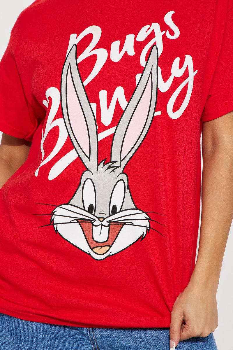 T-Shirt Nova, Red Graphic and Fashion | | Nova Fashion Screens Tops Bugs Bunny - Bottoms