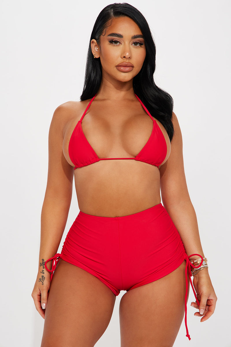 Maui X Lolita Nadia Tie Back Strapless Red Bikini Top for Women, Adult,  Young Adult, & Tween (Medium)