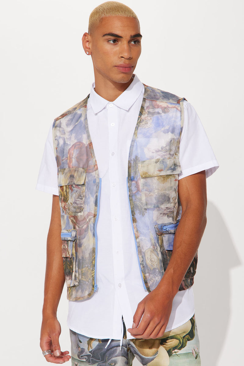 Renaissance Mesh Utility Vest - Multi Color | Fashion Nova, Mens