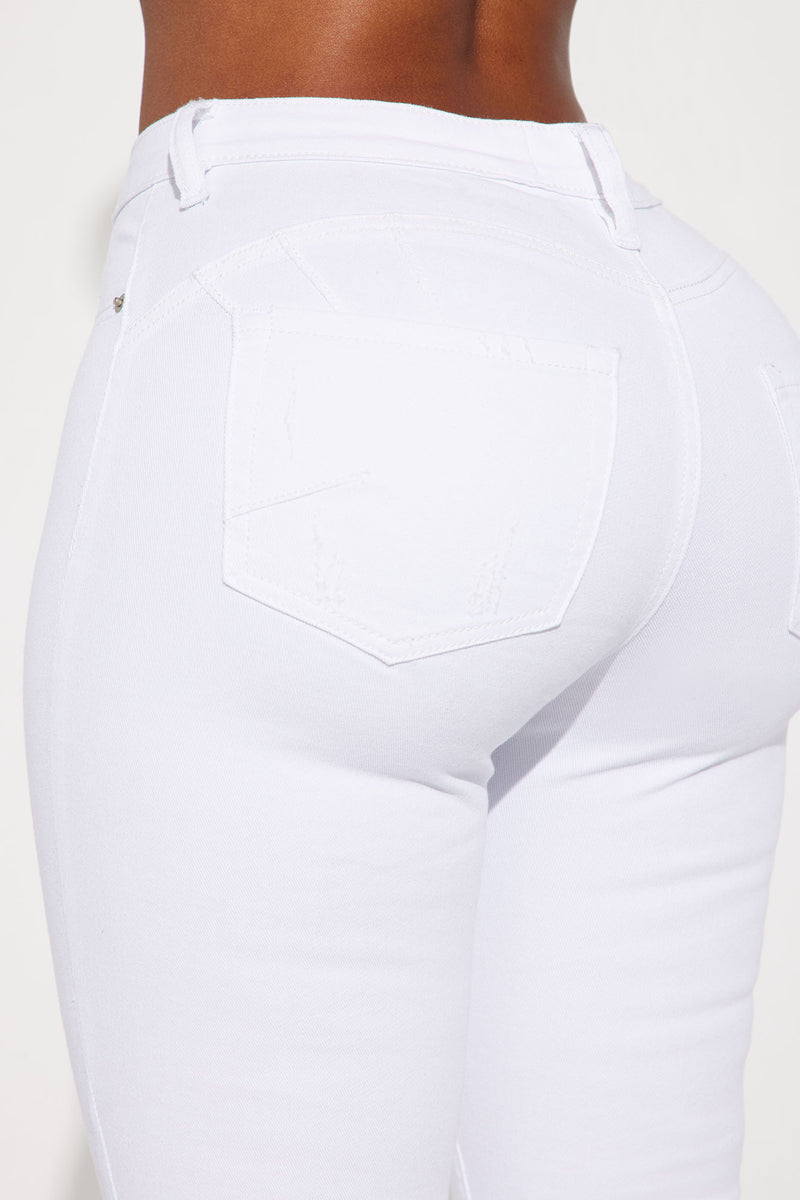 Tampa Booty Jeans Fashion Nova | Stretch Nova, Ripped Jeans Skinny | Fashion Lifting Rise - Mid White