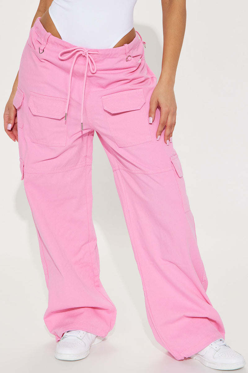 Love Junkie Knit Cargo Flare Pant - Pink * Preorder * - Everything