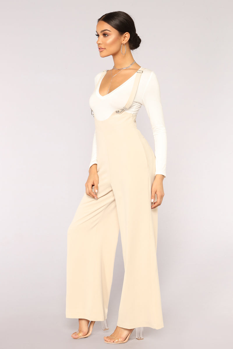 Part Of The Scene Suspender Pants - Taupe | Fashion Nova, Pants