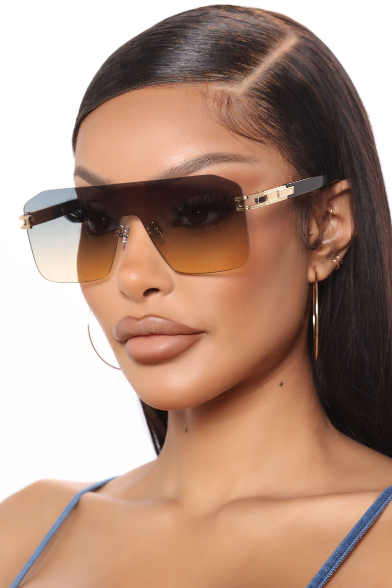 So Mysterious Sunglasses Blue Combo Fashion Nova Sunglasses