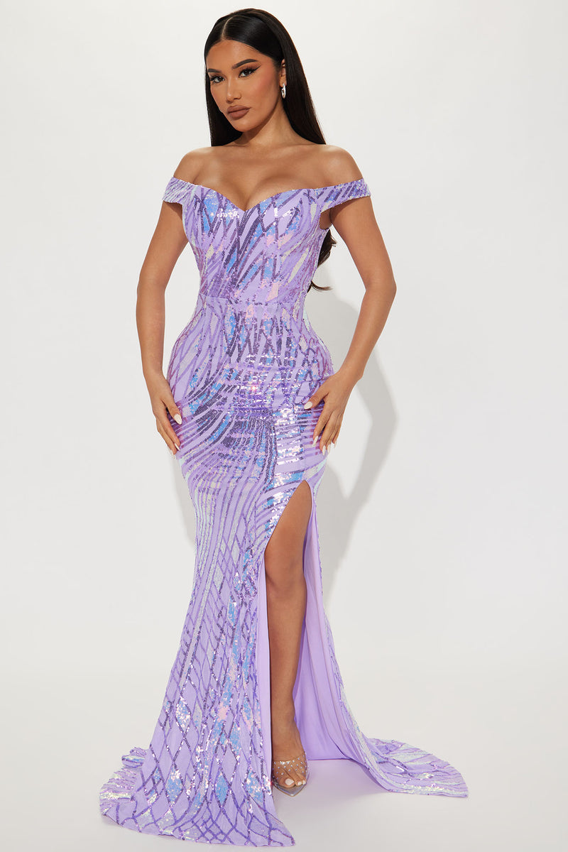 Ricky Sequin Maxi Dress - Purple