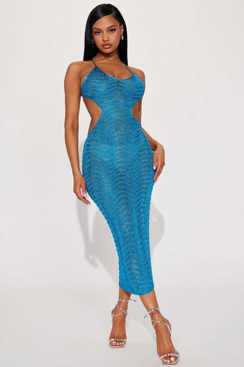☆安心の定価販売☆】 Turquoise Blue Co. Crochet Square Dress ...