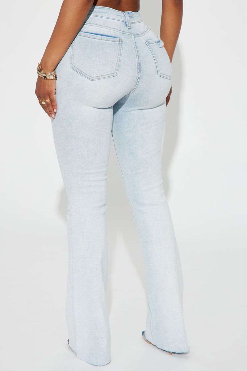 Wear And Tear Straight Jeans - Light Wash, Fashion Nova, Mens Jeans