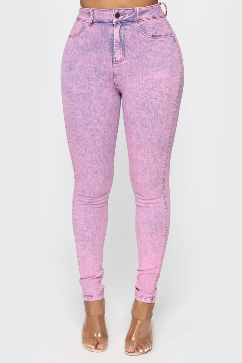 Bad Moves Acid Washed Jeans - Pink | Fashion Nova, Jeans | Fashion