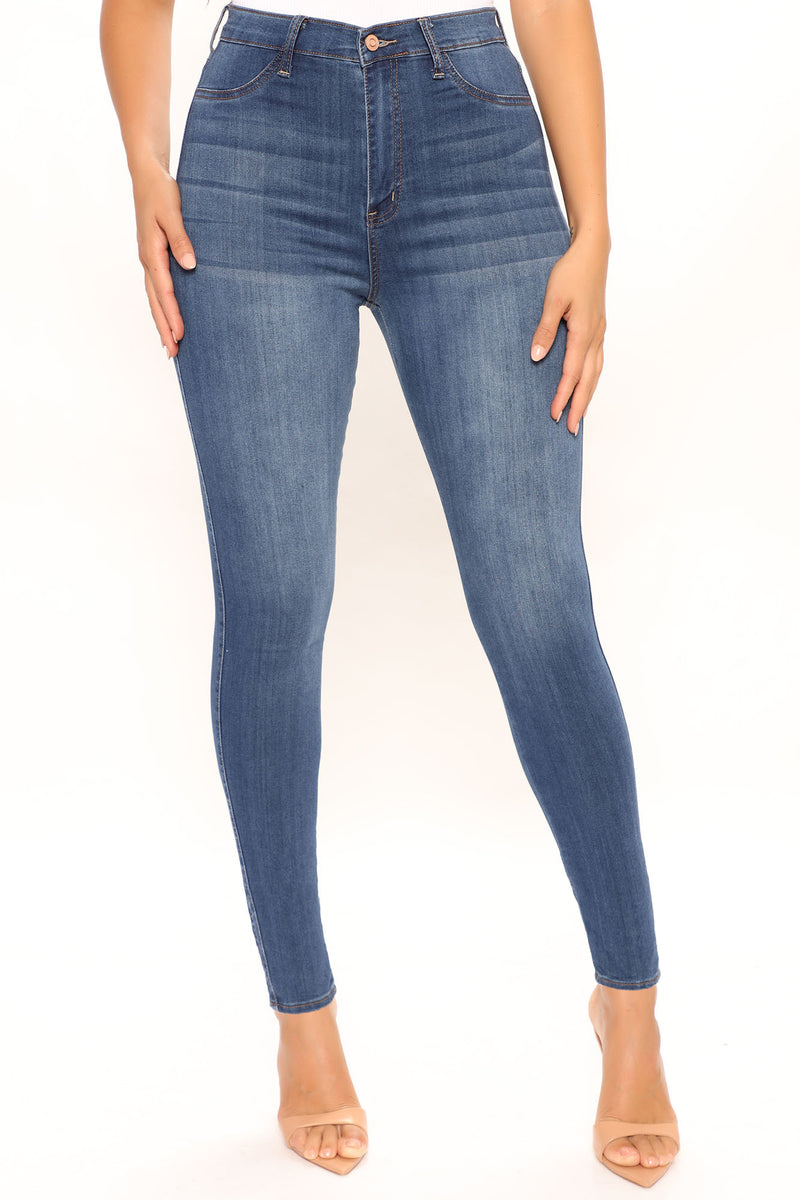 Fashion Nova Womens Size 16 High Rise Skinny Medium Wash Blue Denim Jeans