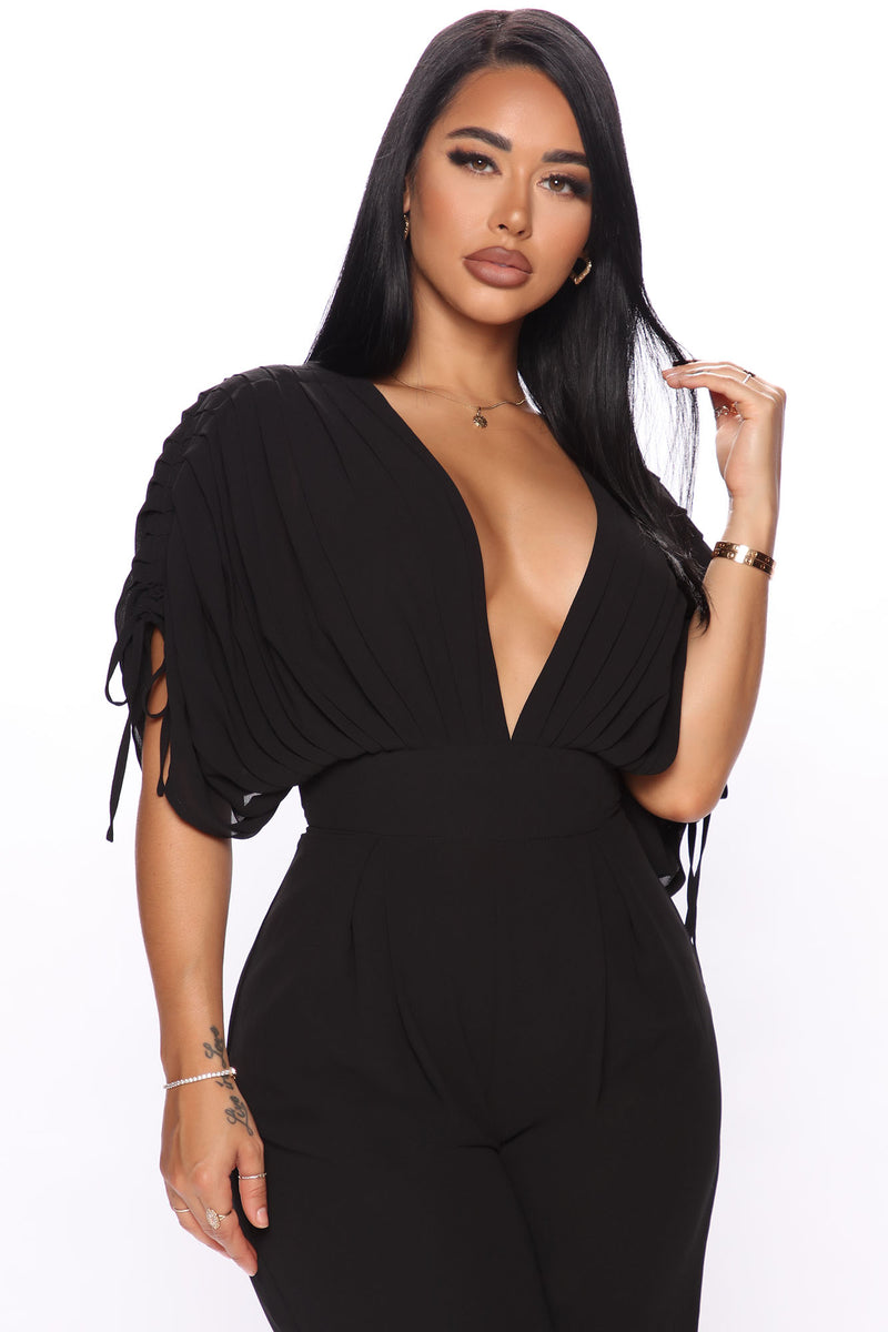 On Point Jumpsuit - Black, Fashion Nova, Jumpsuits