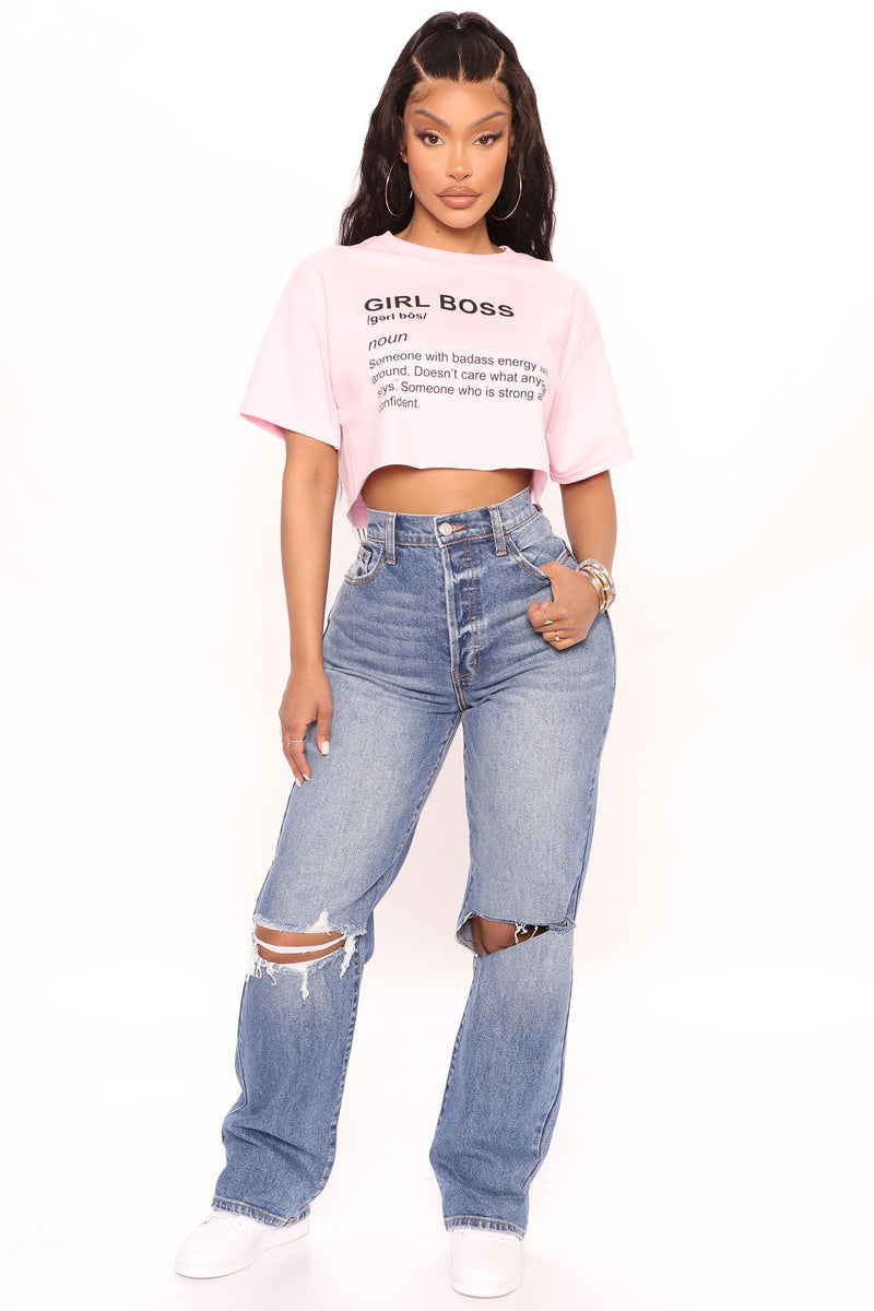 Women's Beautiful Badass Cropped T-Shirt - Desert Pink
