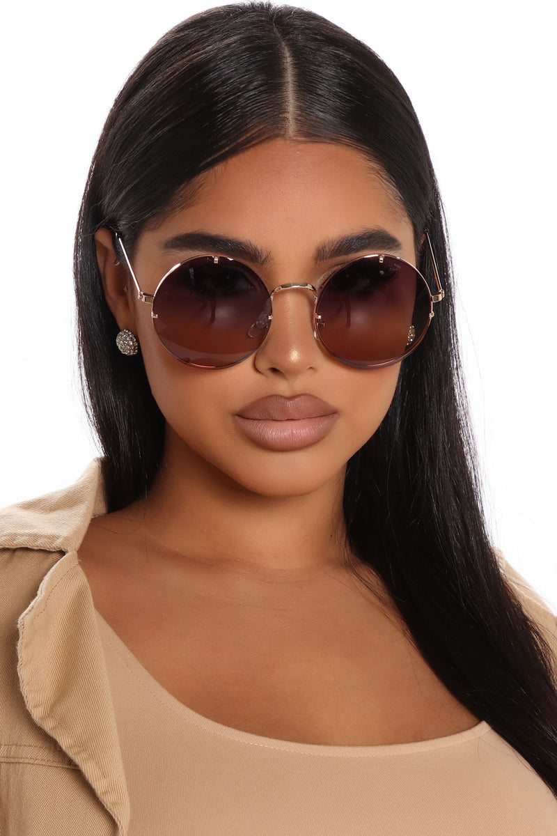 Circling Around Round Sunglasses Grey Combo Fashion Nova