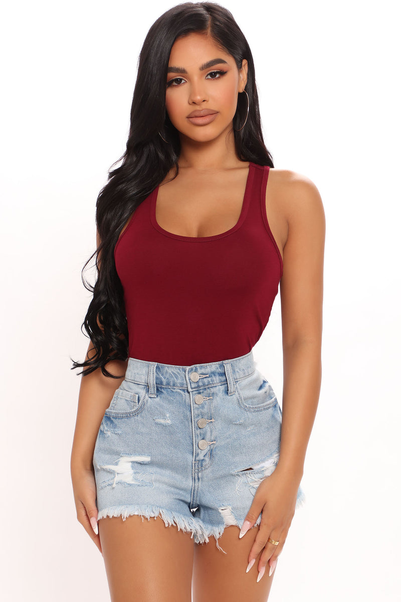 Divine Basic Tank Bodysuit Wine Fashion Nova Basic Tops And Bodysuits Fashion Nova 5321