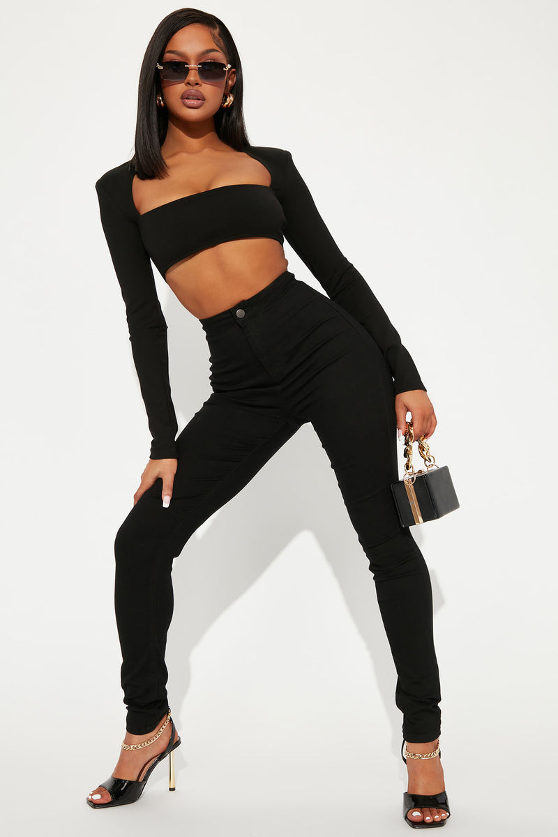 Fashion Nova Solid Black Jeans Size 20 (Plus) - 36% off