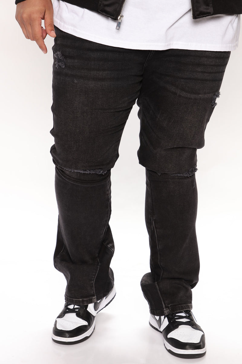 Flared Fashion Stacked Black - Jeans Jeans | Wash Fashion Skinny Go | With Nova, Mens Nova It