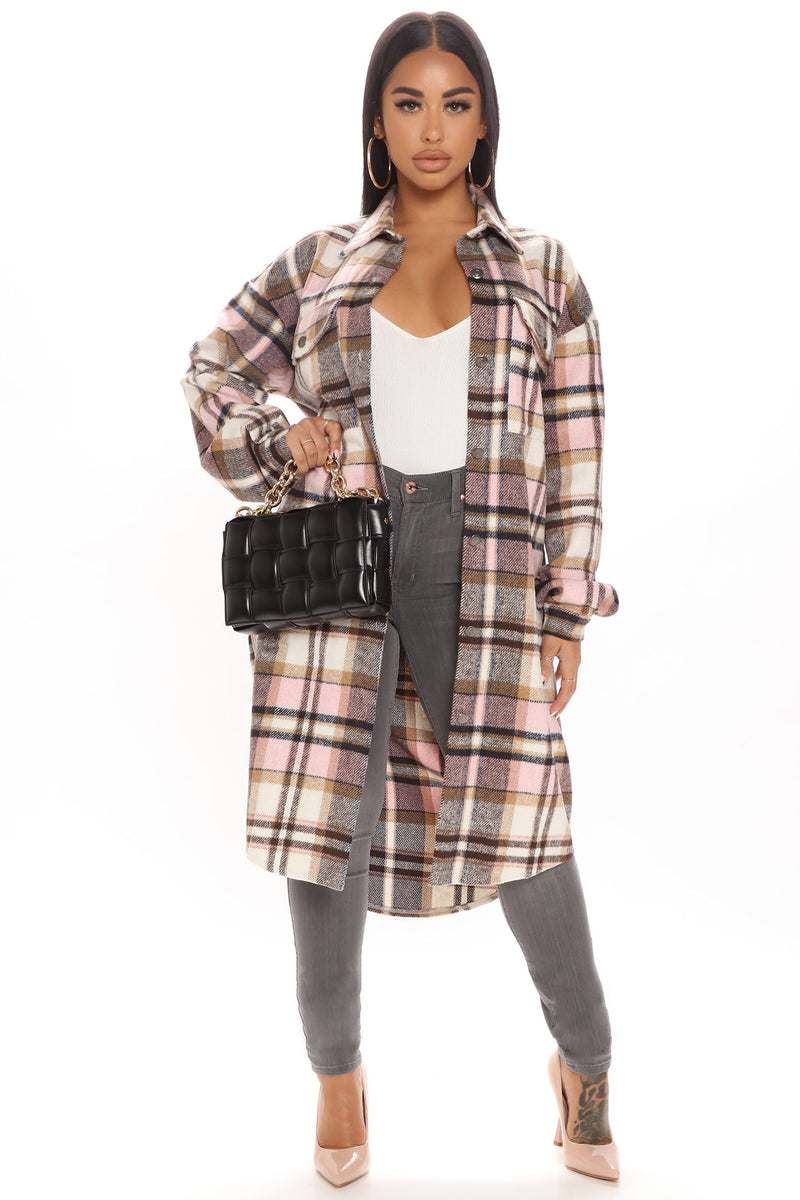 Undercover Model Plaid Tweed Coat - Black/combo